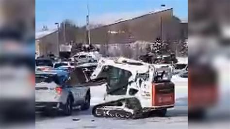 lincoln skid steer home depot|WATCH: Man rams vehicles at Home Depot with a skid loader.